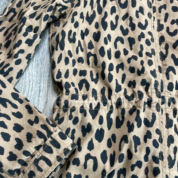 RACHEL Rachel Roy Denim Tan and Black Leopard Zip Up Utility Jacket, size small - Picture 13 of 15